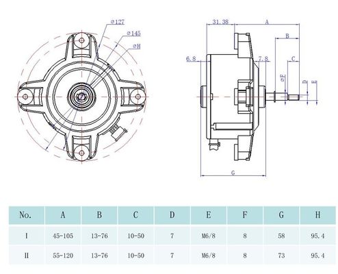Brushless gelijkstroom Motor DC310V van 10-250W BLDC voor Aswiel 3 van de Ventilator Centrifugaalventilator Draden zonder PCB