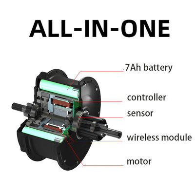 AC borstelloze DC-motor 100W-500W koppelgevoelige vouwbare fietshubmotor